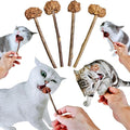 4 PCS Silvervine Stick Cat Toy with Gall Fruit – Natural Lollipop-Shaped Matatabi Chew Toy for Cats – Catnip Alternative for Teeth Cleaning, Anxiety Relief & Interactive Play – 4.8" Cat Dental Toy