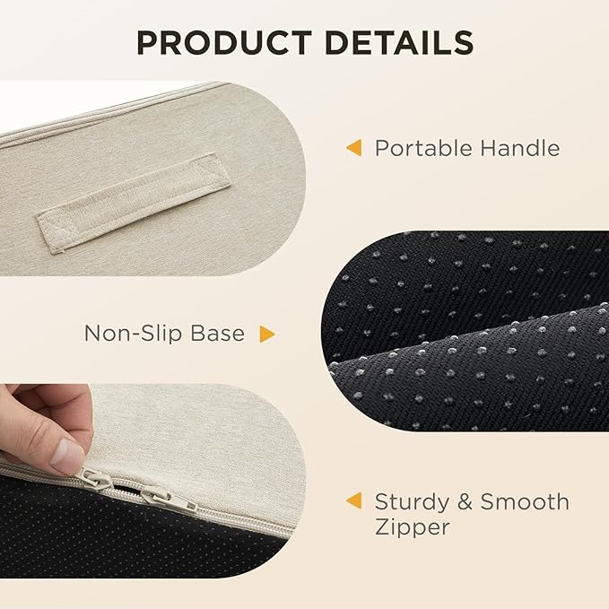 Joydeco Large Dog Stairs for High Beds - Extra Wide Pet Steps for Large Dogs to Get on Tall Bed, 4-Step Cat Ramp for Couch, 20" H Beige