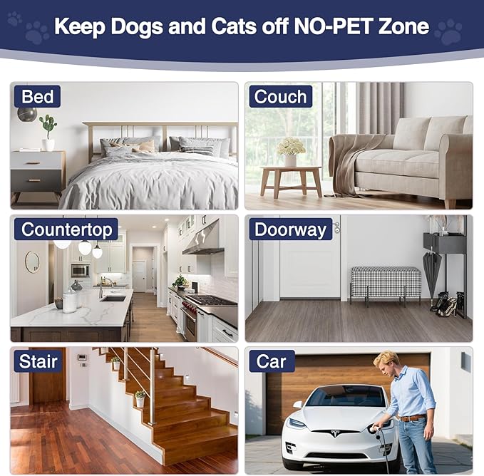 PAPARELA Pet Training Mat with 3 Correction Modes – Safe Electric Shock Mat for Dogs & Cats to Keep Off Furniture, Counters, Beds & Restricted Areas | Includes Tester & Decorative Figurine (22”x14”)