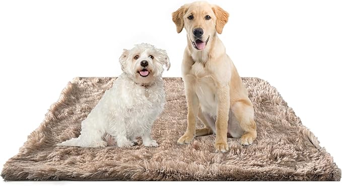PJYuCien Fluffy Fleece Calming Pet Throw Blanket, Super Soft and Warm for Indoor Cats and Dogs, Large 30" * 40", Machine Washable, Puppy Bed (Brown)