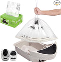 Cat Litter Box Robot 5/4/3 Waste Bags, 120 Pack Automatic Litter Box Bags, Thick Heavy Duty Cat Litter Box Liner Bags - Transparent, Sensor-compatible