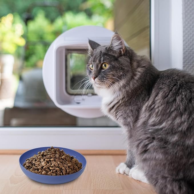 [16 Pack] Cat Dishes Whisker Friendly, Shallow Wide Pet Food and Water Bowl, Durable Wheat Straw Cat Bowls for Indoor Outdoor Cats