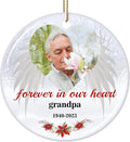 Customized Sympathy Gift for Loss of Loved One - Personalized Christmas Photo Ornaments 2026 - Custom Photo, Name, Years Memorial Gifts