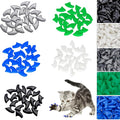 VICTHY 100pcs Boy Cat Nail Caps | Cat Nail Covers Cat Claw Covers for Boy Cat with Adhesive Glue and Applicators (S)
