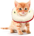 Kitten Cones After Surgery 0-6 Months, Donut Extra Small Kitten Cone Collar Soft to Stop Licking Neck, Elizabethan e Collar for Recovery, xs Small Cat Cone Spray, Pet Soft Cone for Cats Apple S