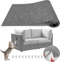 118"x15.8" Cat Scratch Couch Furniture Protector, Adhesive Cat Scratch Pad Deterrent for Furniture, DIY Climbing Anti Cat Scratcher Couch Protector from Cat Claws Scratching for Indoor (LightGrey)