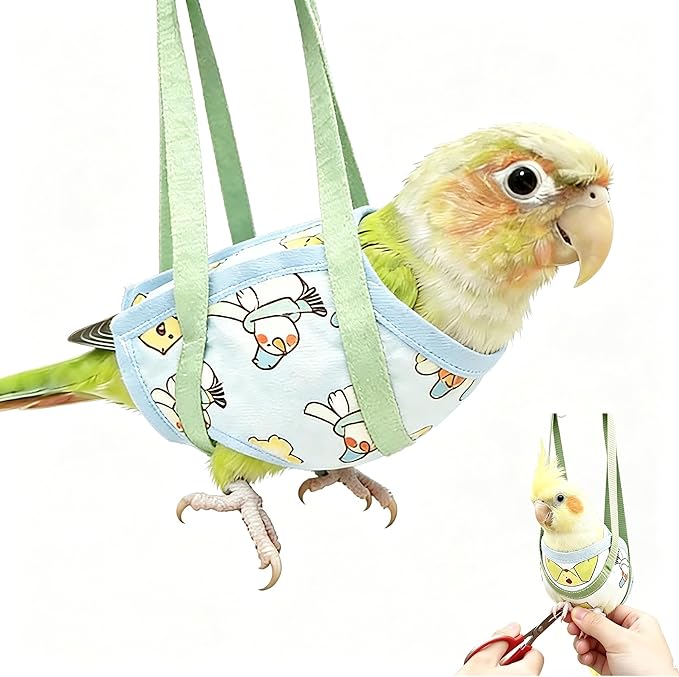 Portable Bird Tote Bags, Small and Medium-Sized Parrot Escape Resistant Tote Bags, Safety Belts, Scratch Resistant Protective Clothing for Daily Outdoor Activities and Nail Trimming (Medium Size)