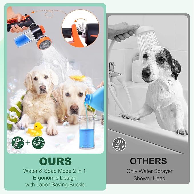 Dog Washing Hose Attachment with Dog Towels for Drying Dogs Large, Pup Dog Wash Sprayer for Tub Faucet Attachment, Faucet Sprayer Attachment with Shower Hose, Indoor Dog Washing Shower Attachment