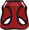 Best Pet Supplies Voyager Step-in Air Harness - All Weather Mesh, Reflective, No Pull Harness for Dogs, Cats - Secure with Hook & Loop Fastener, Buckle, Double D-Rings - Red/Black Trim, XS