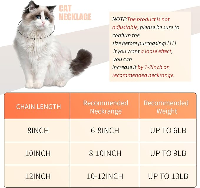 Hillban Cat Collar Diamond Chain Glitter Collar Walking Metal with Secure Buckle Cat Pet Necklace with Paw Charm and ID Tag Bell Link Cuban Jewelry Accessories Gift(10 Inch,Silver)