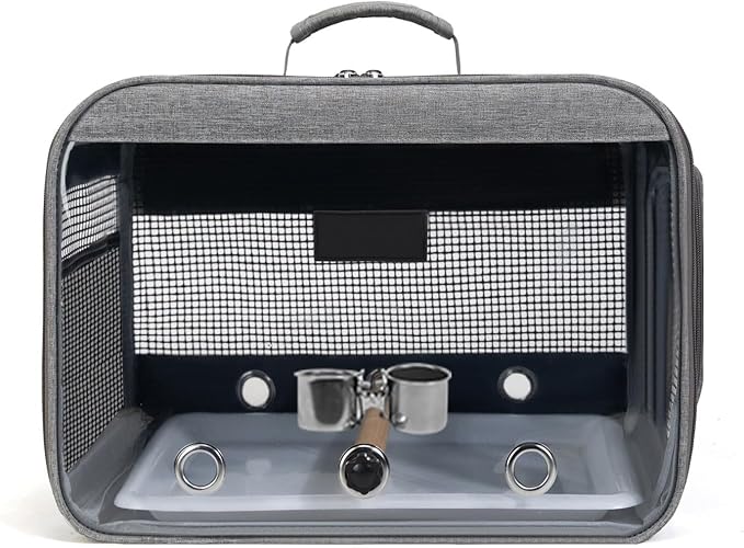 Breathable Small Avian Carrier Backpack Ideal for Short Outings with Built in Food and Water Containers Pet Bird Carrier