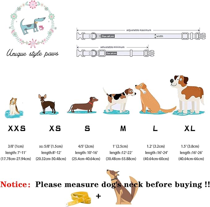 Unique style paws Christmas Dog Collar with Bow Tie Red Plaid Puppy Collar for Small Medium Large Dogs as Autumn Winter Gifts -XL