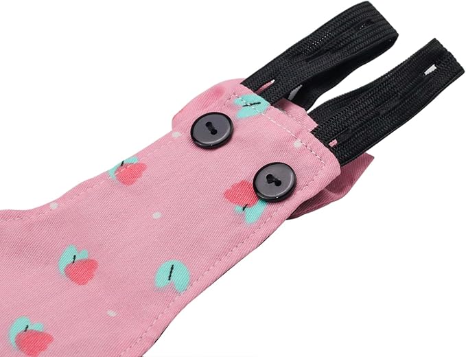 BestParts 2pcs Adjustable Diaper Waterproof Reusable Diapers, Cloth Diaper Wearable Poultry for Farm Pet Goose, Duck, Chicken, Button Adjustable Version (Pink + Yellow, M(1.65-3.31pounds), 1, Count)