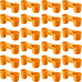 LemonRoad 24 Pcs Bird Drinker Feeder Cups Plastic Water Bottle Cup for Cage Ideal for Pigeon Bottle Chicken Quail Poultry Waterer Accessories (Yellow)