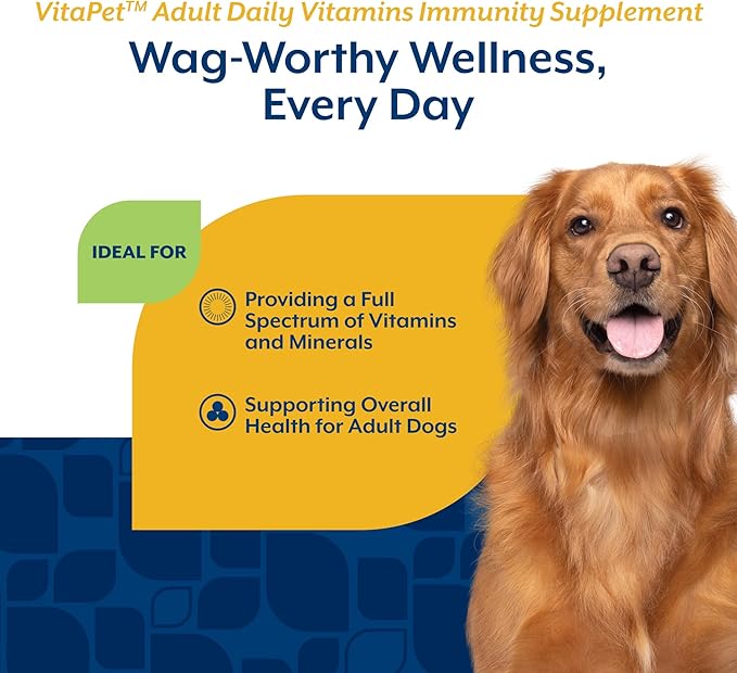 NaturVet VitaPet Adult Daily Vitamins Plus Breath Aid for Adult Dogs, 60 ct Soft Chews, Made in The USA with Globally Source Ingredients