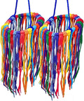 Bonka Bird Toys 51214 Small Aglet Heaven Cotton Shoelace Toy with Plastic Aglets and 2" Ring for Parakeets Cockatiels Quakers Pionus Small Bird Enrichment (Pack of 2)