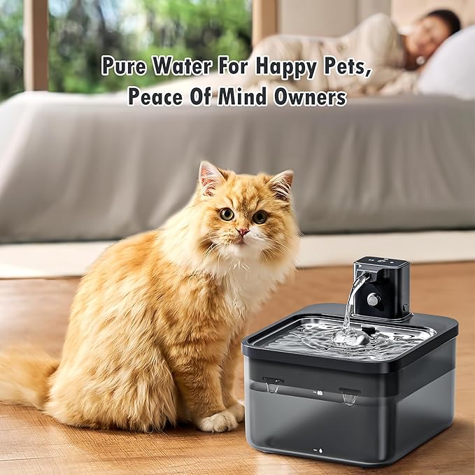 8 Packs Replacement Filters for DownyPaws Battery Operated Cat Water Fountain DPWFP6, 4 Months Set of Replacement Filters for DownyPaws 84oz/2.5L Fursink Wireless Pet Water Fountain