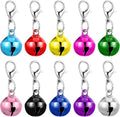 10 Pcs Dog&Cat Collar Bells, 1.30 Inch Mini Pet Bell, Small Bells for Dog Collars, Glossy Anti-Lost Training Bell for Puppy Kitten Collars Pendant Accessories (Multicolored)