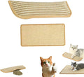 Interactive Catnip Chew Toy, Interactive Catnip Pillow with Soft Sisal Pad for Cats, Bite Resistant Kitten Teething Toys (Large,Mint Pillow + Pad)