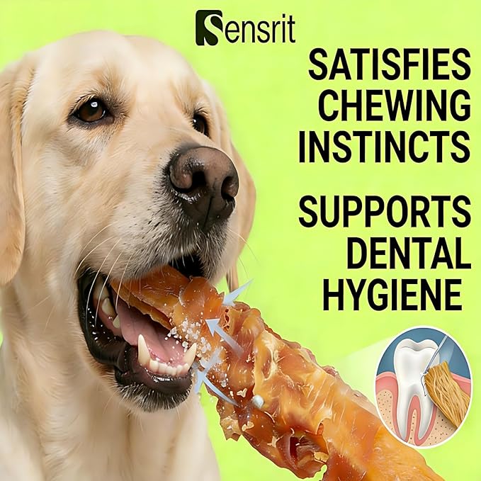 Chicken Wrapped Sweet Potato Dog Treats - 10 Oz (285g) Natural Jerky Treats, High Fiber Sweet Potato Core Wrapped in Real Chicken Breast, Healthy Training Rewards for All Dogs