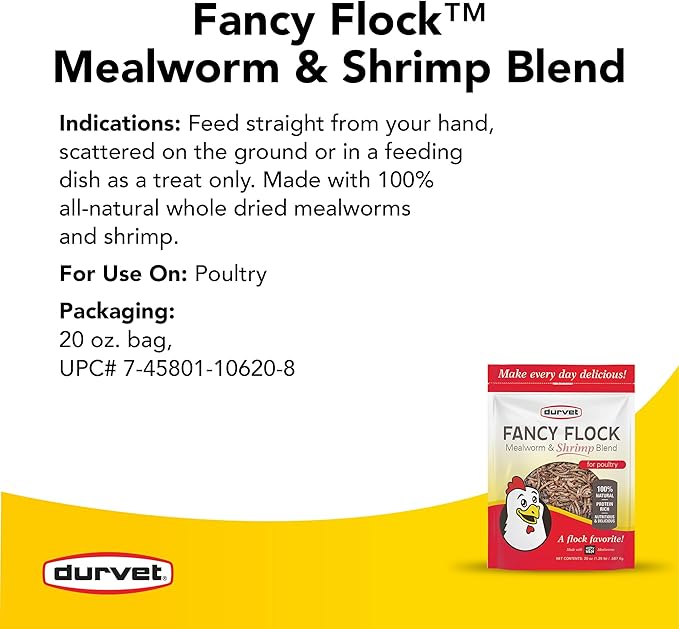 Durvet Fancy Flock Mealworm and Cricket 16OZ, Model Number: 698977