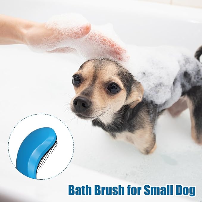 Puppy Brush for Small Dogs Portable,Dog Brush for Small Dogs Gentle, Reduces Shedding & Tangles,For Cavapoo, Yorkies, Pomeranians, Shih Tzu, Bichon Frise,Blue