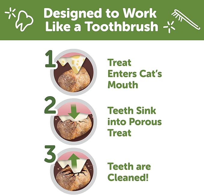 Wellness WHIMZEES Cat Dental Treats, Freshens Breath, Chicken and Tuna Flavor, 2 oz Bag