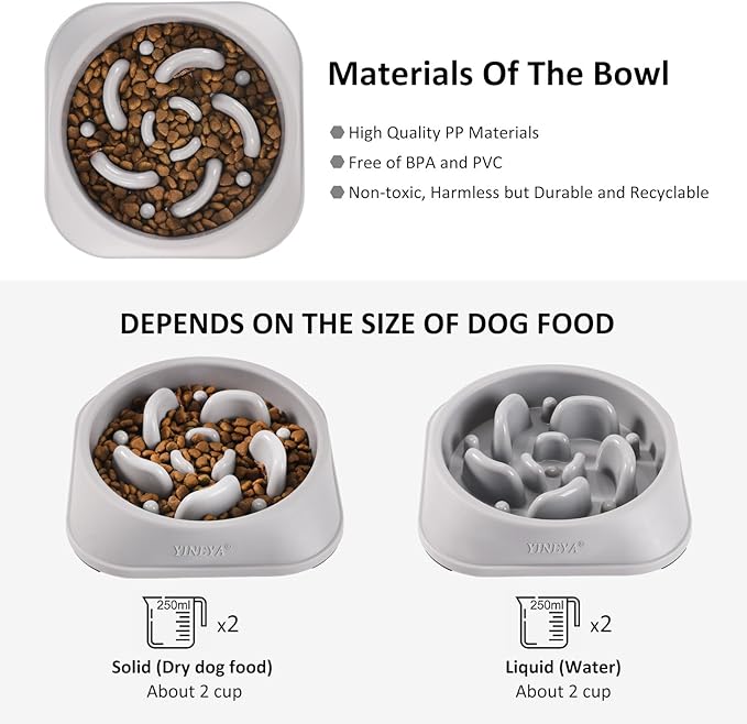 Slow Feeder Dog Bowls, Pet Supplies That Slow Down Eating, Pet Food Bowls, Maze Dog Puzzle Feeder for Medium Breed