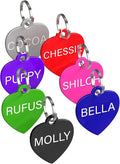 Dr. Fremont's Custom Pet Tag | Large, Heart-Shaped Aluminum | Many Colors & Shapes | Strong, Durable, Anodized | Personalized for Dog & Cat