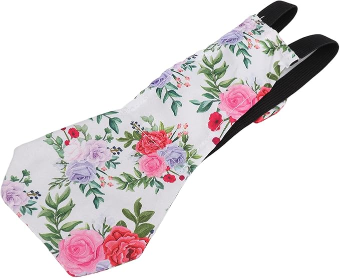Pet Chicken Diapers,Chicken Goose Duck Loose Tight Belt Diapers Poop Pocket Diapers Peony Flower Pattern for Poultry Pet Used(M)