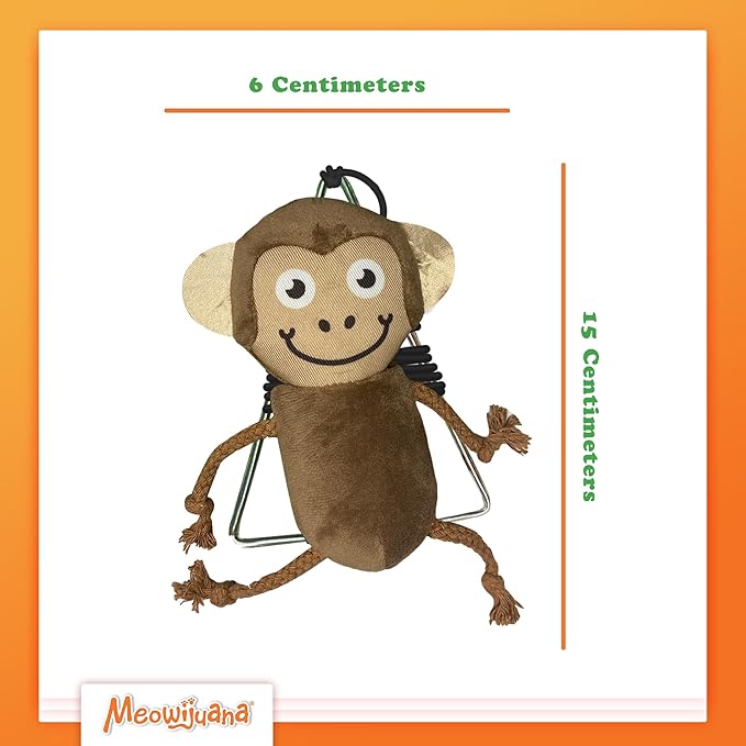 Meowijuana Jump 'n' Jamb Door Hanging Cat Toy | Funky Monkey | Refillable Interactive Catnip Toy | Promotes Play and Cat Health | Includes Potent Catnip Grown in North America