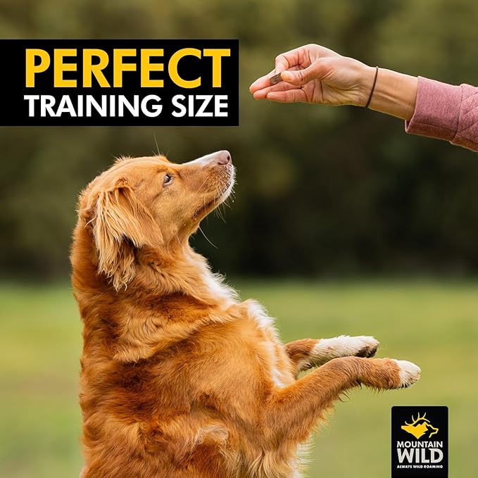 Training Treats for Dogs & Puppies – Elk & Venison Protein Puppy & Dog Treat – High Value, All-Natural, No Fillers, Grain-Free, No Artificial Preservatives – 4oz, 2 Bags