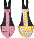 BestParts 2pcs Adjustable Diaper Waterproof Reusable Diapers, Cloth Diaper Wearable Poultry for Farm Pet Goose, Duck, Chicken, Button Adjustable Version (Pink + Yellow, L(3.31-8.82pounds), 1, Count)