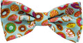 Huxley & Kent Pet Bow Tie for Dogs & Cats - Adjustable Hook & Loop Collar Accessory - Cute & Comfortable for Holidays & Celebrations - Fresh Donuts, Small