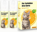 Cat Deterrent Spray – Anti-Scratch Cat Spray 100% Natural, Plant-Based Formula to Stop Scratching, Chewing & Urine Spraying – Indoor Use Safe for Furniture, Pets & Kids – 6.76 oz (Orange)