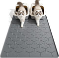 Cat Litter Mat, Large 40" X 28" Litter Catcher Rug, Waterproof Silicone Mat for Cats, Dark Gray