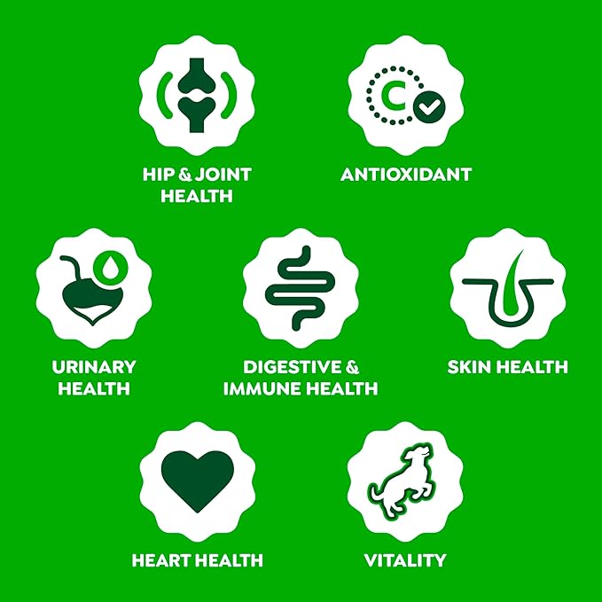 Greenies Dog Supplements 8-in-1 Multi-Benefit Dog Vitamins and Supplements Chicken Flavor, 15.5 oz. Container, 80 Count