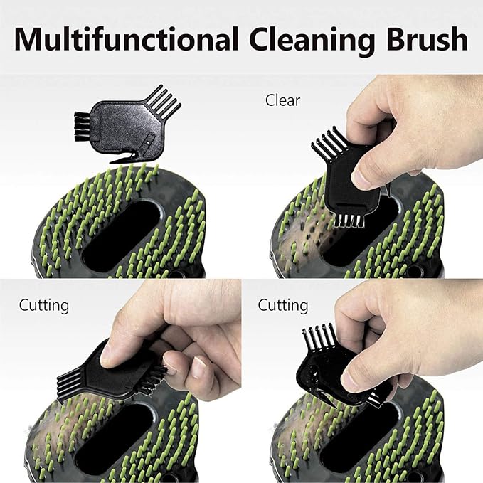 Pet Vacuum Grooming Comb Brush Hair Remover Shedding Deshedding Attachment Tool Kit for Dogs and Cats (black)