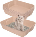 6 Pack Disposable Cat Litter Box, Travel Litter Box,Eco Friendly 100% Recycled Paper