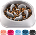 MateeyLife Slow Feeder Dog Bowls, Anti-Choking Puzzle Dog Food Bowls, Anti-Slip Interactive Feeding Slow Down Eating, Bloat Stop Maze Dishes for Medium Large Breeds Gray