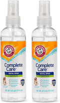 Arm & Hammer Complete Care Dog Dental Spray, Mint Flavor, Easy Brushless Dog Breath Freshener, Baking Soda Enhanced Formula for Fresh Dog Breath, 6oz - 2 Pack