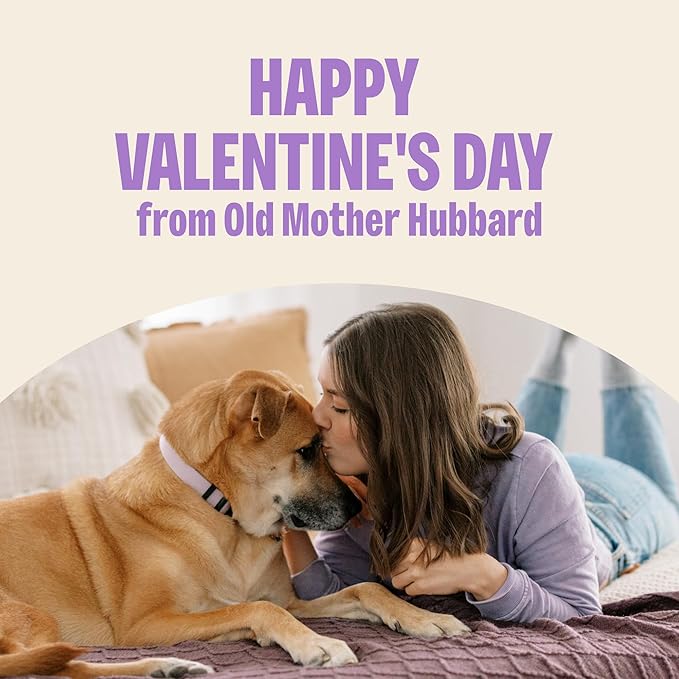 Old Mother Hubbard Wellness Bits of Love P-Nuttier Dog Biscuits, Natural, Seasonal, Valentine's Day Treats, Peanut Butter Flavor, (6 Ounce Bag)