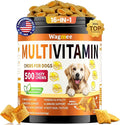 Dog Vitamins- 16-in-1 Dog Vitamins and Supplements, 500 Ct Multivitamin Supports Daily Energy, Heart Health, Skin & Coat, with Taurine, Omega-3, Puppy Multivitamin Chewable - for All Breeds & Ages