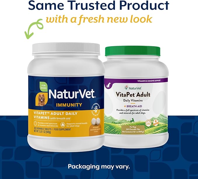 NaturVet Vita Pet Adult Plus Breath Aid Tablets -Time Release 365 ct