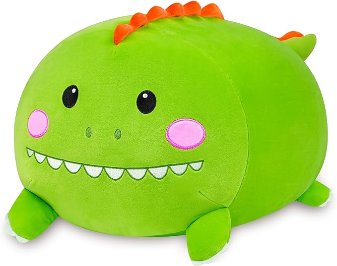 Dinosaur Plush, Stuffed Animal Set with 4 Baby Dinos, Soft Stuffed Toy Pillow, Cute Birthday Gift for Kids Boys Girls (15")