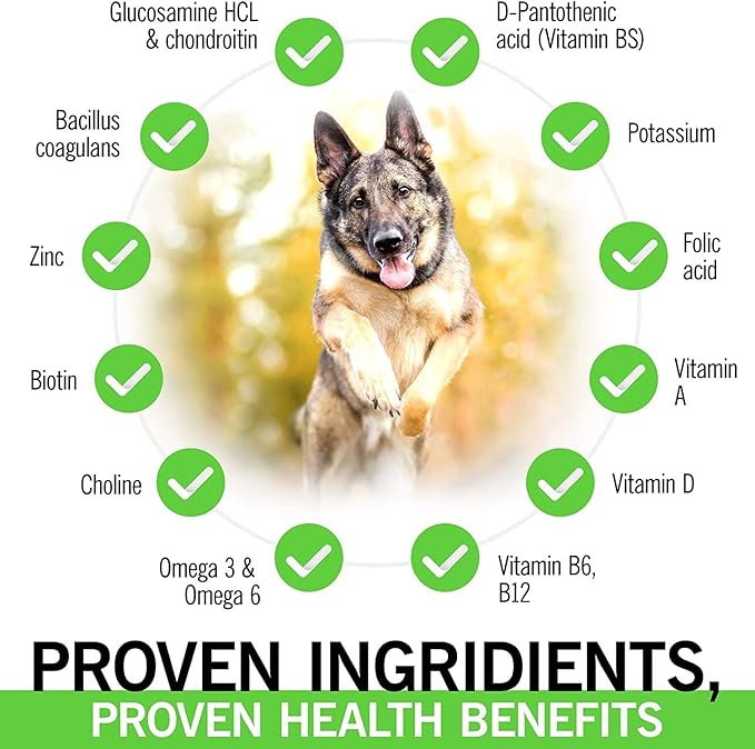 IE 4 in 1 Dog Multivitamins | Joint Support, Immune Health, Skin and Heart Health | Hip Joint Support, Skin Coat, Heart Health, Gut & Immune | 90 Soft Chews