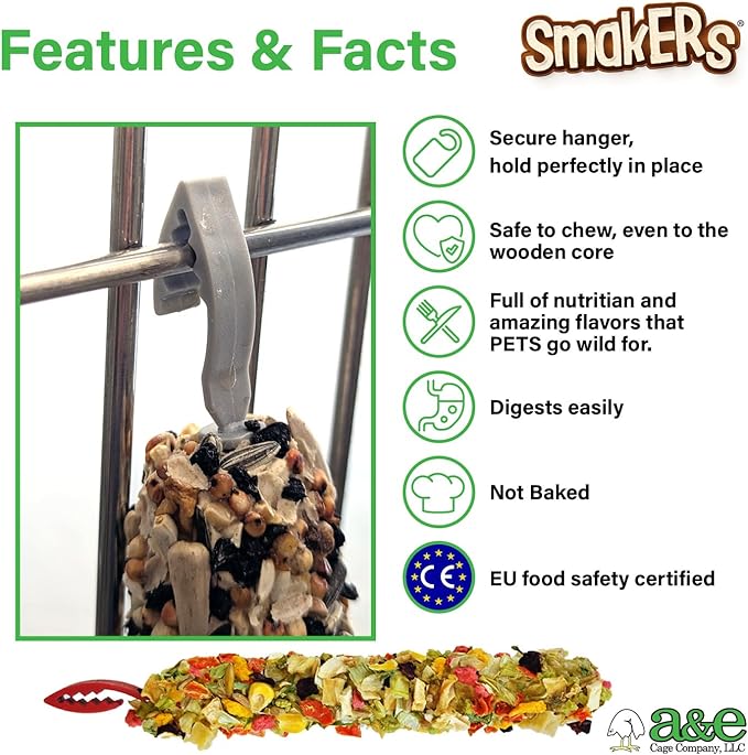 Vitapol Smakers by A&E Cage Co Vegetable Treat Sticks – Twin Pack Small Animal Snack Sticks – Natural Chew Treats for Rabbits, Hamsters, Gerbils, Mice & Rats