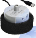 Ultra-Quiet Replacement Pump for Stainless Steel Cat Water Fountains - SMA-800 Motor - Safe and Easy to Clean with Low Voltage DC 5V and USB Cable (Pump) (Bottom Pump+Sponge)