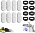 Apauk 8 Pack Replacement Filters/Sponges - Individually Packaged-Applicable to Cat Water Fountain Stainless Steel 108oz/3.2L, APAUK Automatic Pet Fountain Dog Water Dispenser