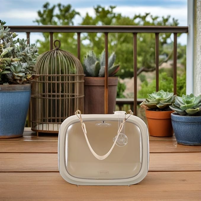 GLEAVI Portable Parakeet Travel Cage Bird Carrier with Handle, Ventilated Small Bird Travel Carrier Bag for Parrots, Cockatiels, Finches, and Small Animals, Outdoor Use